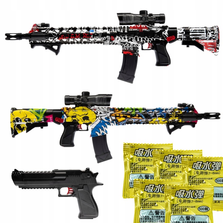 KARABIN PISTOLET NA KULKI ŻELOWE WODNE WIELKI AUTOMATYCZNY ORBEEZ ZESTAW