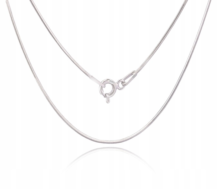 ŁAŃCUSZEK SREBRNY DLA KOBIETY LINKA ŻMIJKA DAMSKI WŁOSKA 50CM ZE SREBRA 925