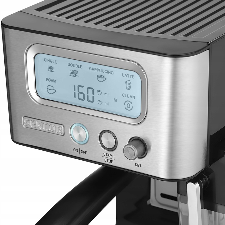 Automatyczny ekspres ciśnieniowy kolbowy 1450W 15 bar Sencor SES4090SS