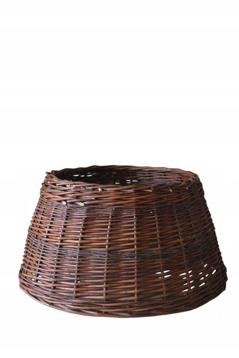OSŁONA NA STOJAK POD CHIONKĘ WIKLINOWA FI 70 cm , KOSZ POD CHOINKĘ BRĄZOWY