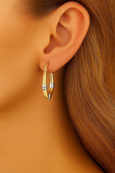 Złote Kolczyki 585 Wiszące Diamentowane Dla Kobiety Grawer UPOMINEK GRATIS