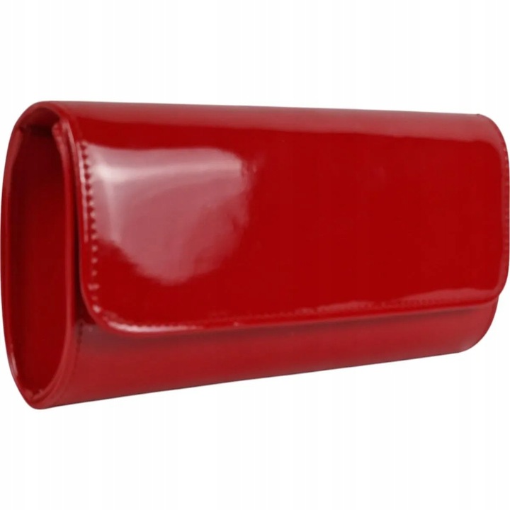 Torebka kopertówka wizytowa wieczorowa czerwona lakierowana