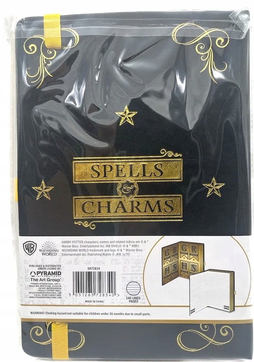 Notes A5 Harry Potter Spells And Charms 120k w linie Notatnik twarda oprawa