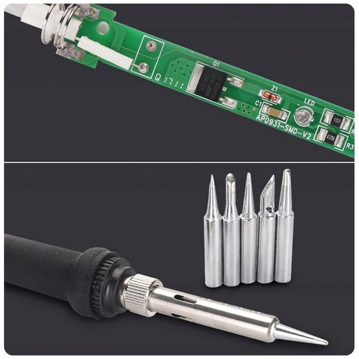 ZESTAW LUTOWNICZY LUTOWNICA PRECYZYJNA KOLBOWA Z REGULACJĄ TEMPERATURY 60W