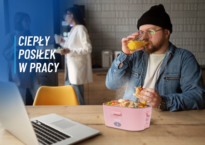 ELEKTRYCZNY LUNCH BOX POJEMNIK PODGRZEWACZ OBIADU DO BIURA AUTA TIRA 12/24V