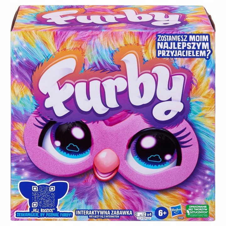 Hasbro FURBY 2.0. Interaktywna Maskotka Tęczowa PL F8900