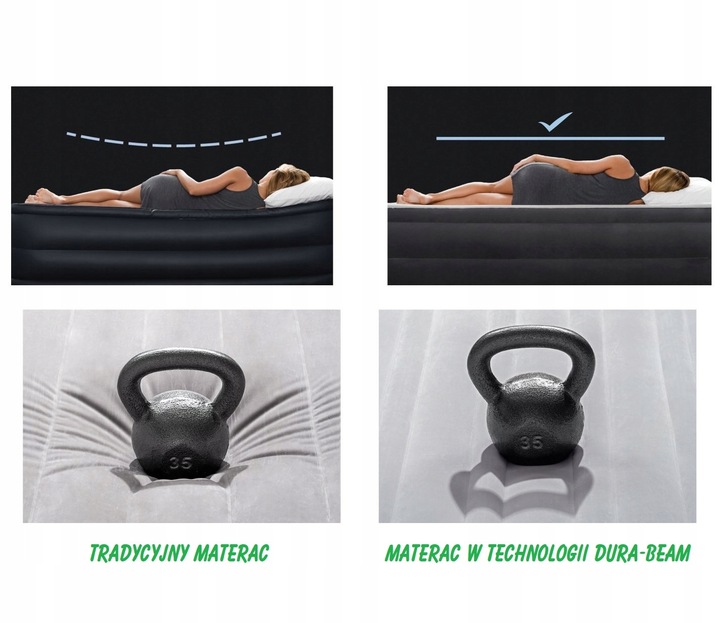 Materac do spania 76 x 191 x 25 cm z pompką nożną Intex