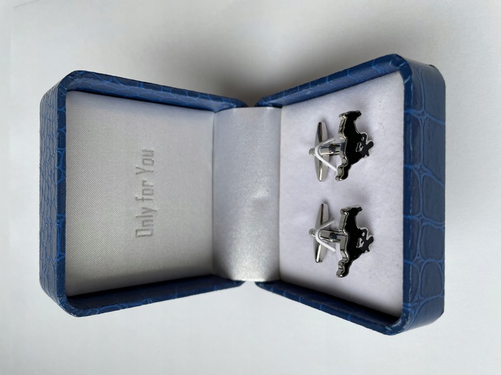 Srebrne spinki do mankietów EXC Ford Mustang GT Bullitt