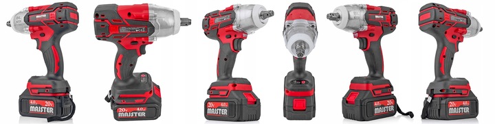 KLUCZ UDAROWY Akumulatorowy BEZSZCZOTKOWY do KÓŁ 20V 1/2' 2xAKU 4AH WALIZKA