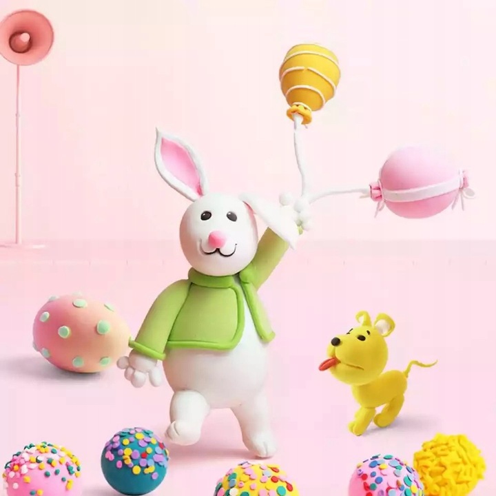 96 szt PLASTELINA MAGICZNA SENSO GLINA POLIMEROWA piankowa masa DLA DZIECI