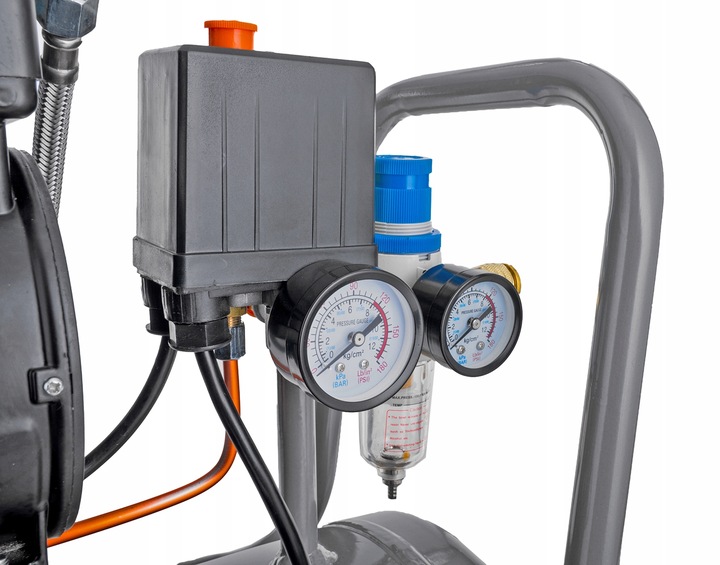 KOMPRESOR BEZOLEJOWY SPRĘŻARKA SEPARATOR 24L CICHY 60dB Majster Polska 0063