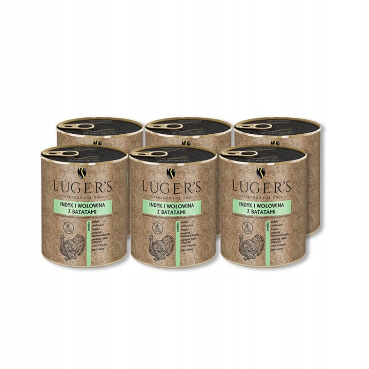 Luger’s Karma mokra dla psa Indyk i wołowina z batatami 6 x 800 g