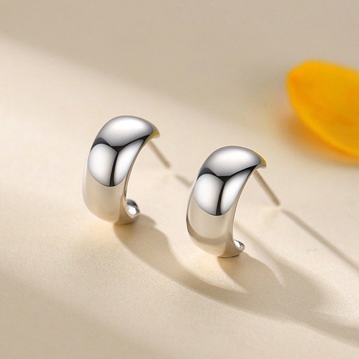 KOLCZYKI Srebrne PRÓBA 925 SREBRO Sztyfty Geometryczny C WKRĘTKI Damskie