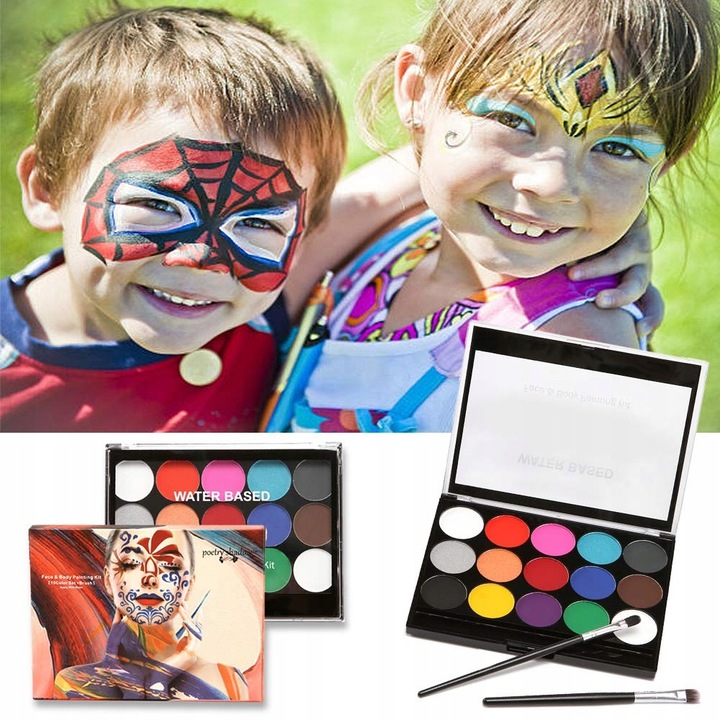 ZESTAW FARB DO MALOWANIA TWARZY CIALA DLA DZIECI