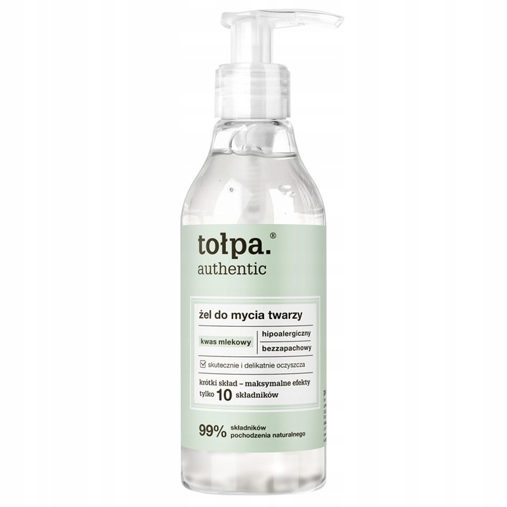 TOŁPA Żel do mycia twarzy z kwasem mlekowym wspierający mikrobiom 195 ml