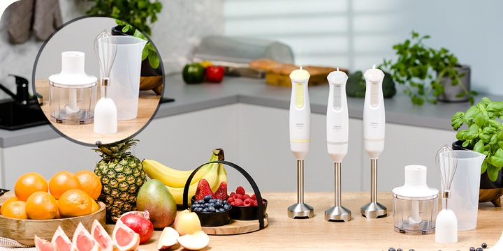 Blender ręczny Zelmer ZHB4562L Pulsar Deluxe Max 800W biało-zielony