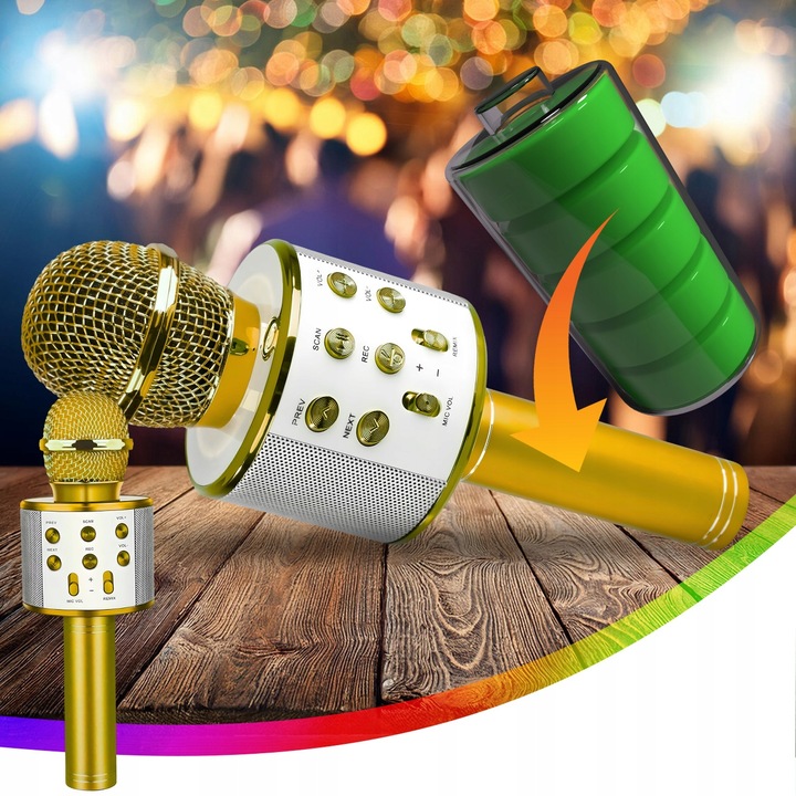 MIKROFON BEZPRZEWODOWY KARAOKE GŁOŚNIK BLUETOOTH PREZENT DLA DZIECI