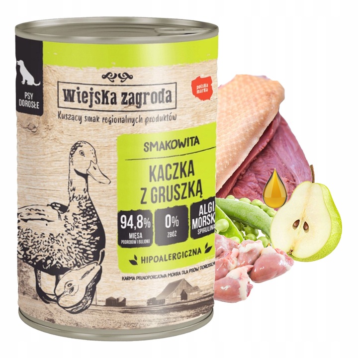 WIEJSKA ZAGRODA PET REPUBLIC Karma mokra dla psa MIX Smaków 12 x 400g