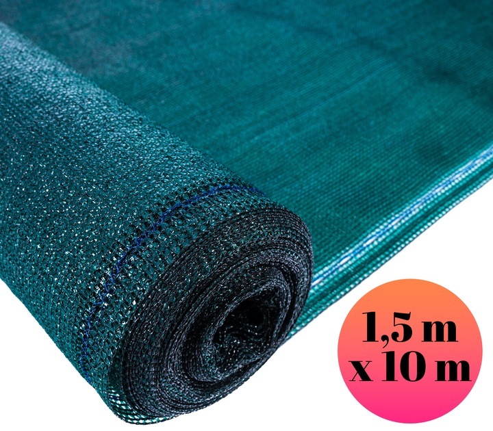 Siatka Cieniująca Maskująca Osłona Mata NA Płot Balkon Ogrodzenie 1,5 x 10m