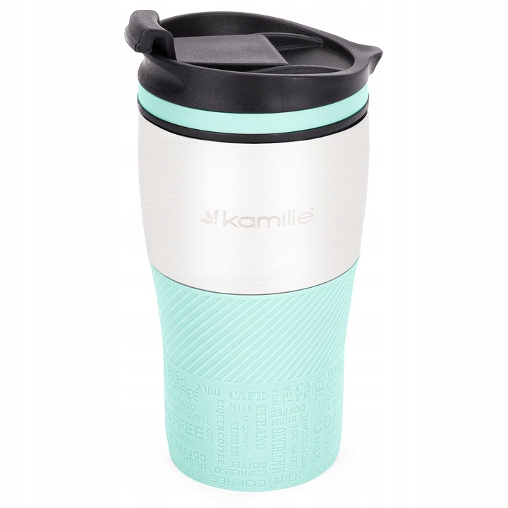 KUBEK TERMICZNY stalowy TERMOS do kawy herbaty szczelny KAMILLE 320ml