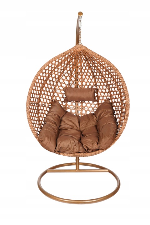 FOTEL WISZĄCY KOKON HUŚTAWKA BRĄZOWY TROPIKAL
