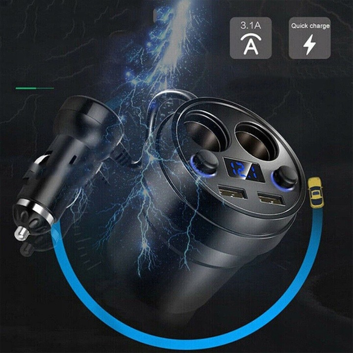 ADAPTER ŁADOWARKI SAMOCHODOWEJ, ROZDZIELACZ ZAPALNICZKI SAMOCHODOWEJ