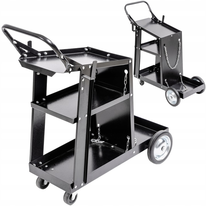 Wózek spawalniczy DEDRA do spawarki Półka na butle Stabilny Mobilny 4 półki