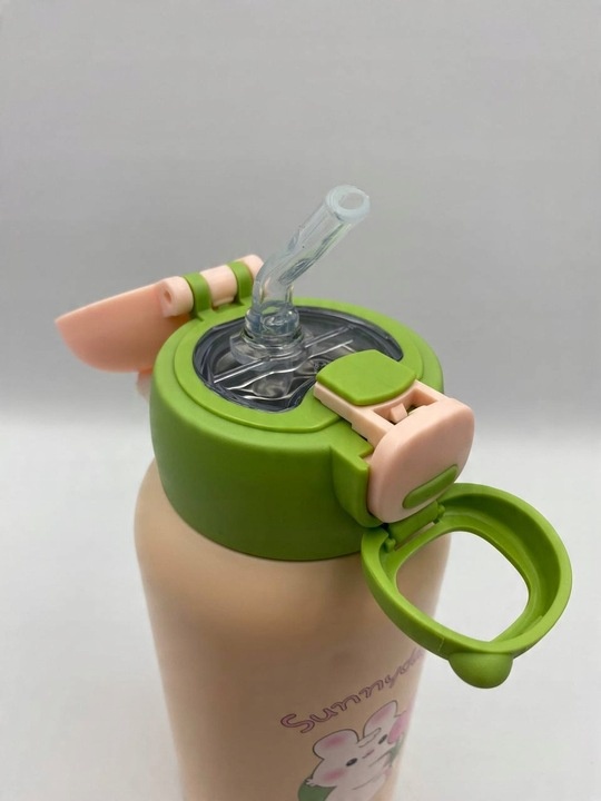 Bidon termiczny 2w1 dla dzieci ze słomka 500ml kubek termiczny dziecięcy