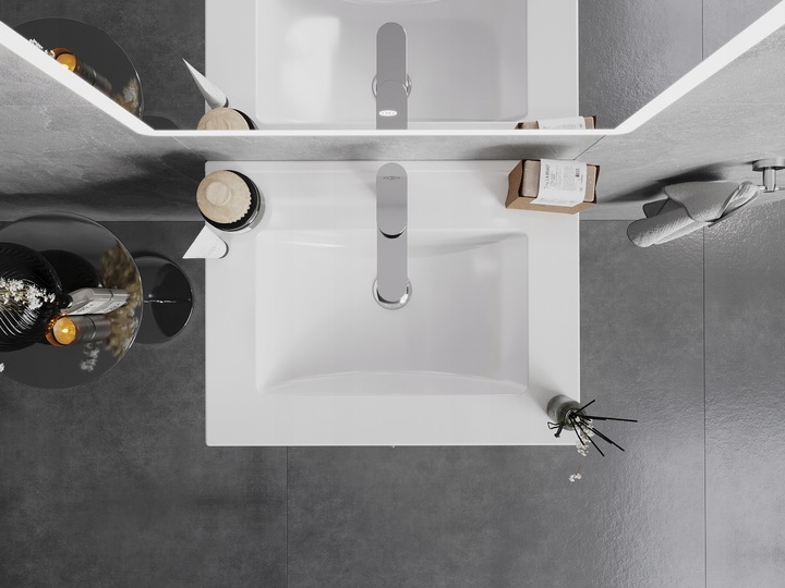 MEXEN ATENA 61 x 46 CM UMYWALKA WPUSZCZANA W BLAT MEBLOWA BIAŁA