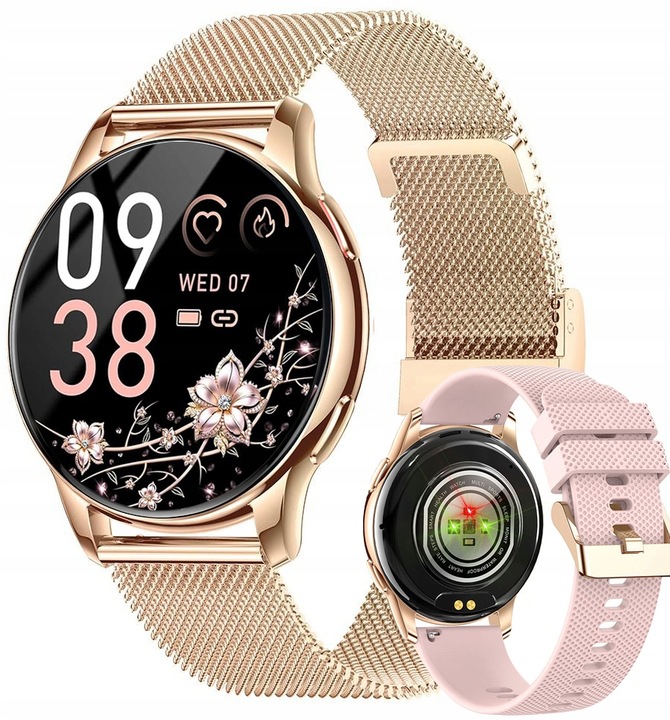 ZEGAREK DAMSKI SMARTWATCH AMOLED EKG POMIAR CUKRU CIŚNIENIE TEMPERATURA