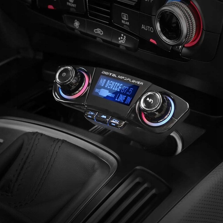 TRANSMITER FM BLUETOOTH 5.0 SD ŁADOWARKA USB LCD