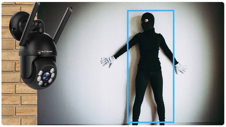 KAMERA ZEWNĘTRZNA WIFI TUYA SMART 8MP ZOOM DETEKCJA 4K CZARNA APLIKACJA UHD