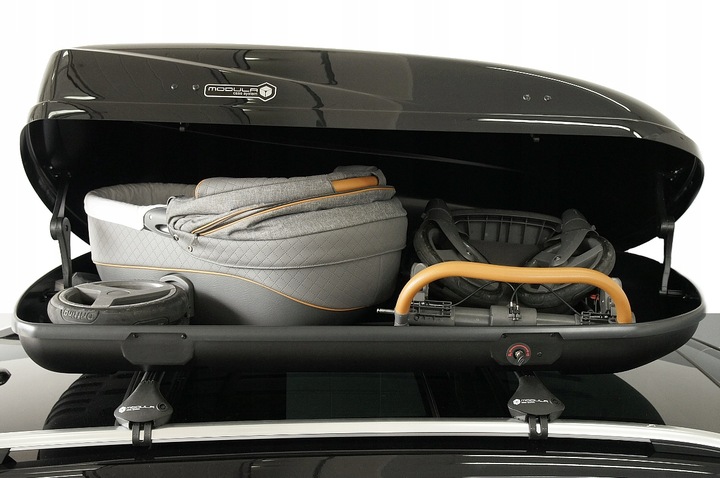 BOX DACHOWY BAGAŻNIK MODULA BELUGA 460L MOCS0328 CZARNY POŁYSK