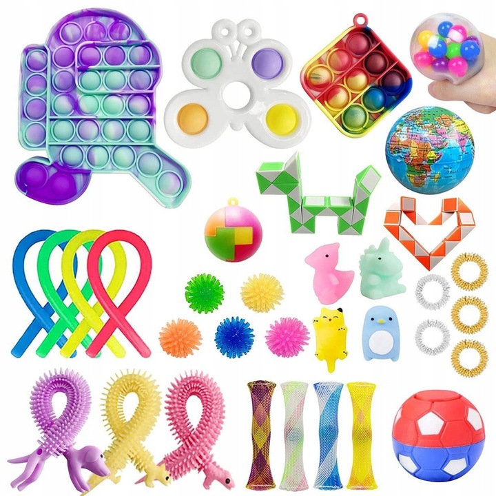 ZESTAW ZABAWEK ANTYSTRESOWYCH FIDGET TOYS SIMPLE