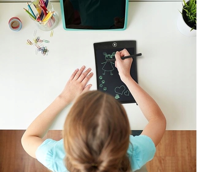 DUŻY TABLET GRAFICZNY DO RYSOWANIA RYSIK ZNIKOPIS TABLICA NOTATNIK LCD