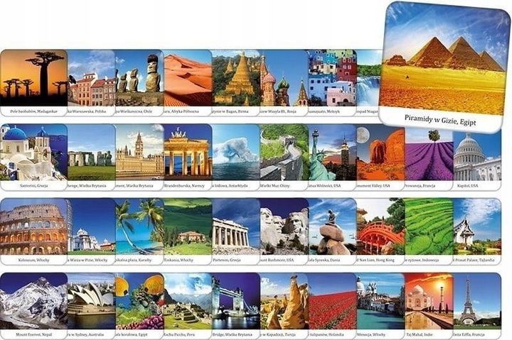 MEMORY ODKRYJ ŚWIAT gra planszowa Adamigo