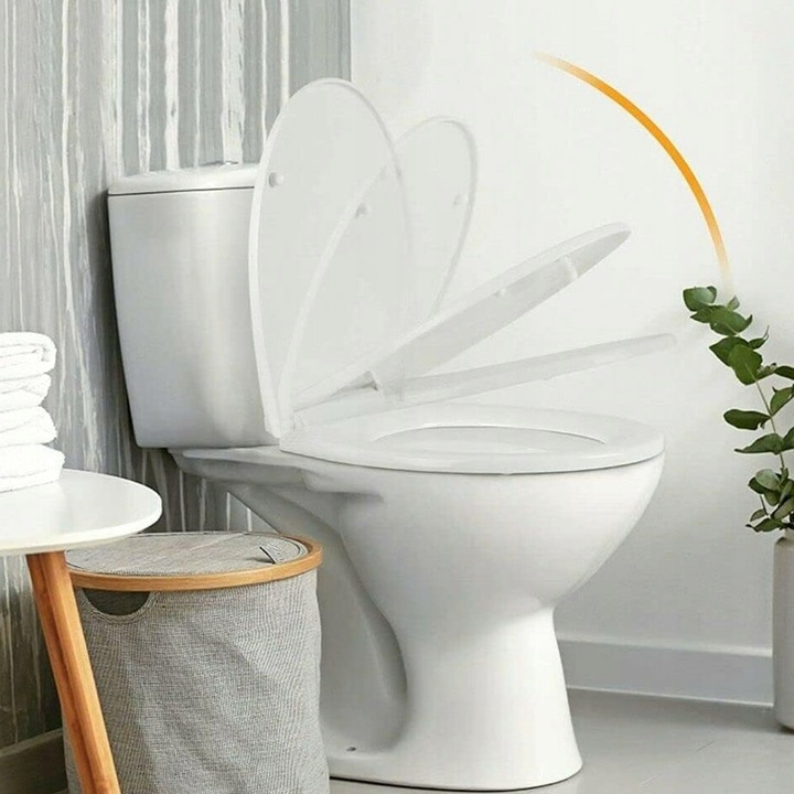 Deska sedesowa wolnoopadajaca uniwersalna do WC klozetowa twarda easy clean