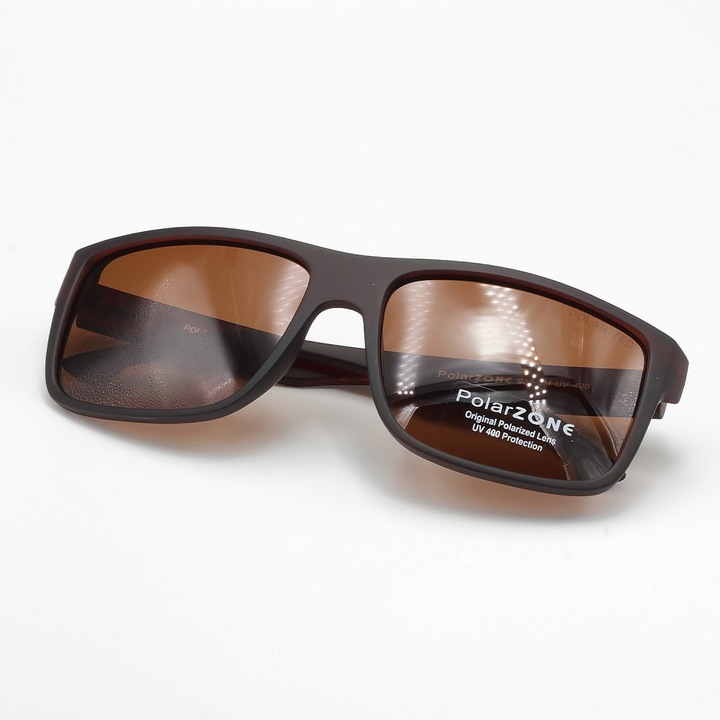 OKULARY PRZECIWSŁONECZNE MĘSKIE POLARYZACYJNE UV400 NERDY POLARZONE BRĄZOWE