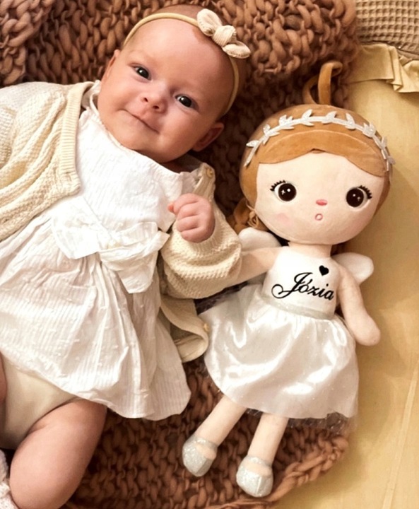 Metoo laleczka Personalizowana Biały Aniołek - imię gratis!