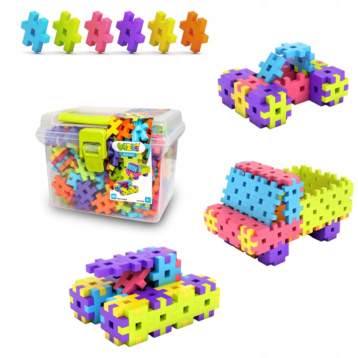 KLOCKI KONSTRUKCYJNE WAFLE MELI Basic Travel Box 250 EL GOFRY PUZZLE