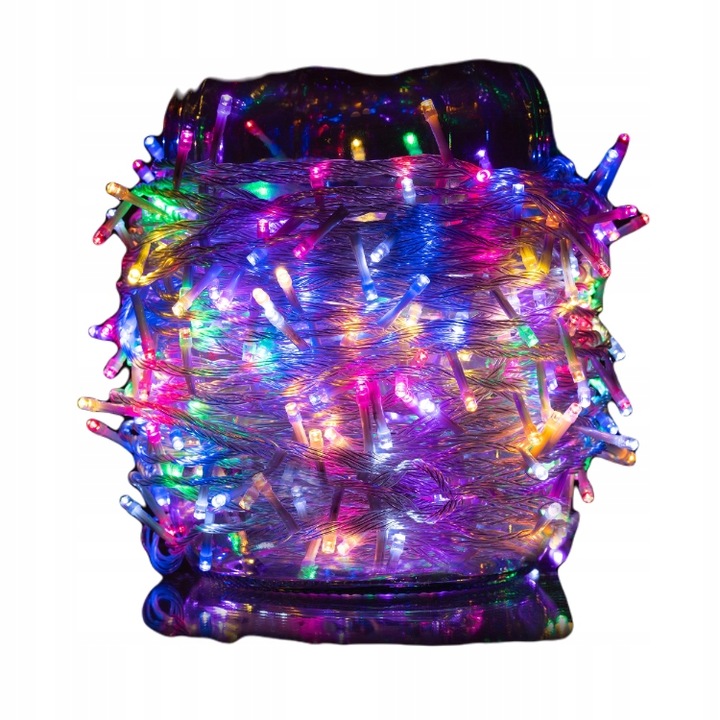 LAMPKI CHOINKOWE ZEWNĘTRZNE / WEWNĘTRZNE 188 LED 20m MULTIKOLOR WYTRZYMAŁE