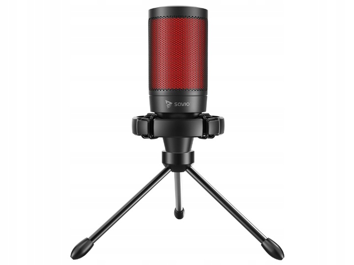 Mikrofon Pojemnościowy Gamingowy Studyjny USB statyw SAVIO SONAR PRO 01