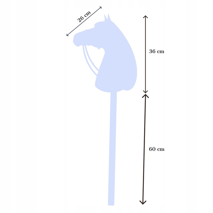 HOBBY HORSE ZESTAW A3 DUŻY KONIK + WODZE + KANTAR PREZENT DLA DZIECKA