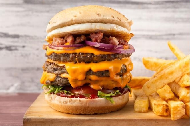 Opakowanie na Hamburgera Pudełko Burger Box Kraft Duże 150x150x80mm 100szt