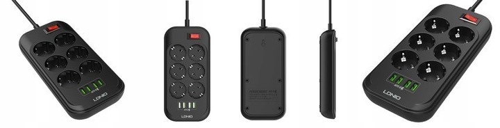 LISTWA ZASILAJĄCA PRZEDŁUŻACZ USB ANTYPRZEPIĘCIOWA