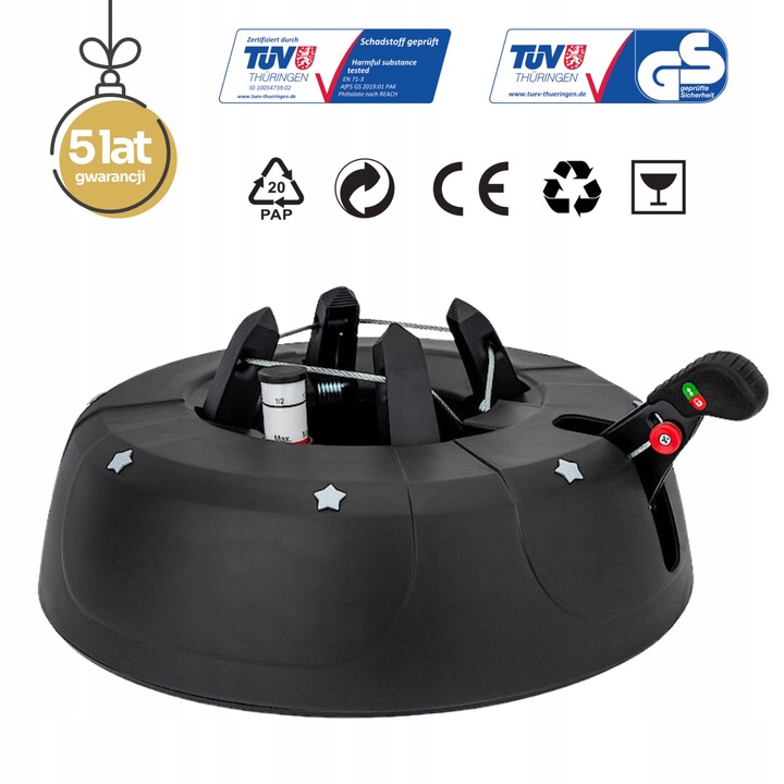 Stojak choinkowy podstawa żywej choinki 3,0m KAMAI START 3.0D Antracyt