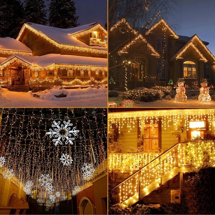 SOPLE LED 300 LAMPKI CIEPŁE WISZĄCE 13,5M ZEWNĘTRZNE WEWNĘTRZNE EFEKT FLASH