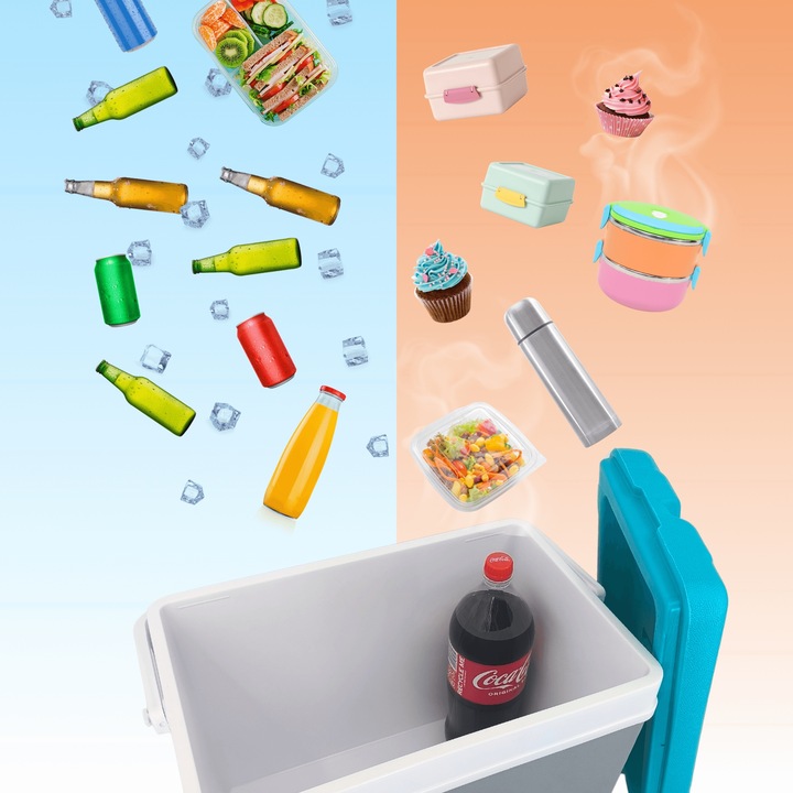 LODÓWKA TURYSTYCZNA 35L na WKŁADY MROŻĄCE do auta KAMPERA łodzi chłodząca