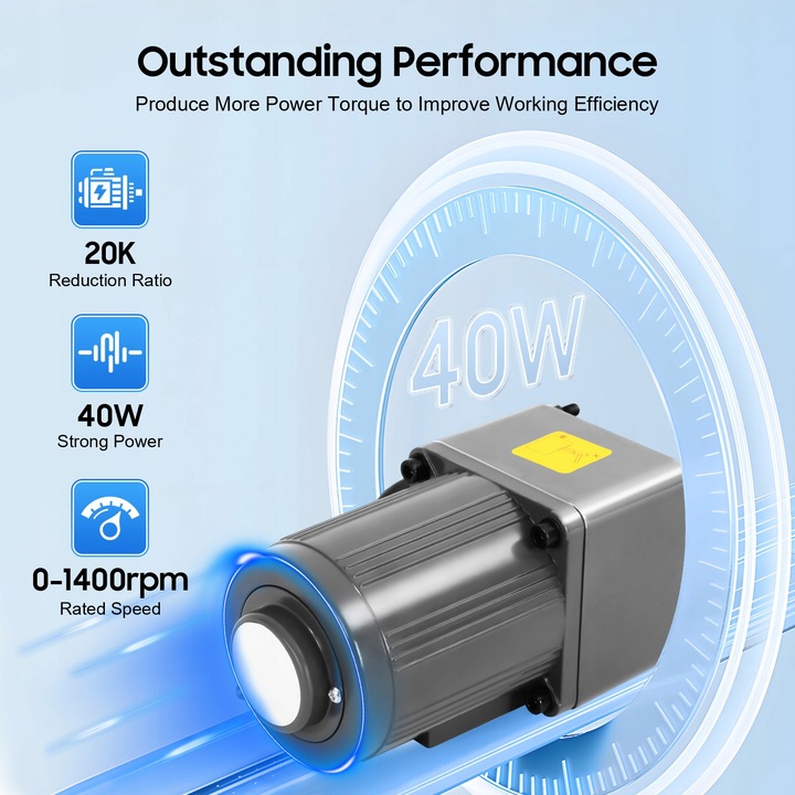 Silnik regulacji prędkości 40W 20K + regulator prędkości - 220V