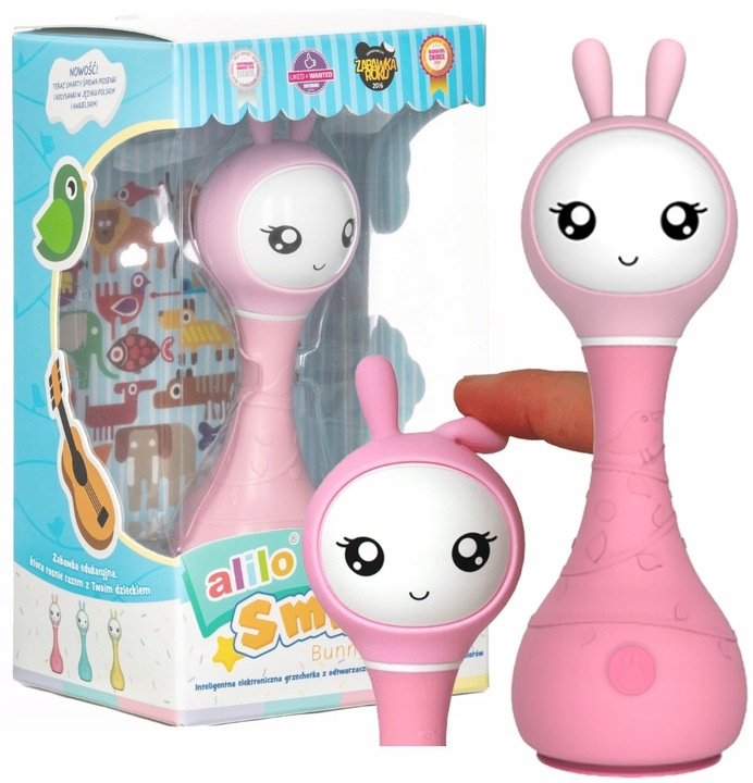 ALILO SMARTY BUNNY KRÓLICZEK INTERAKTYWNY GRZECHOTKA Z MUZYKĄ